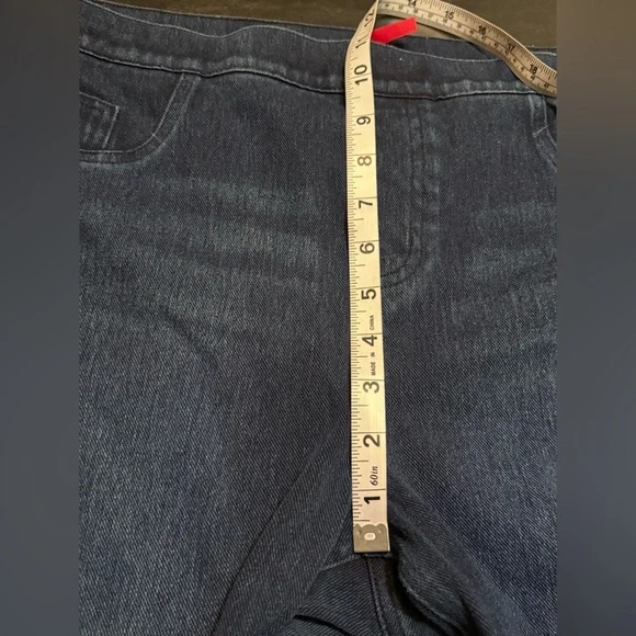 SPANX High Rise Dark Indigo Women's Cotton blend Jeans/Jeggings. Size XL - Picture 9 of 12